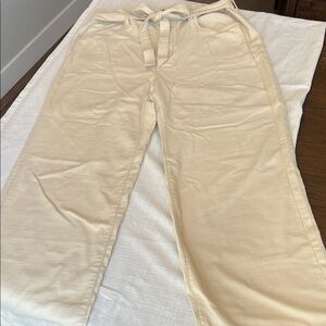 🎁🎁♥️ J. CREW Cream Tie-Waist Pants